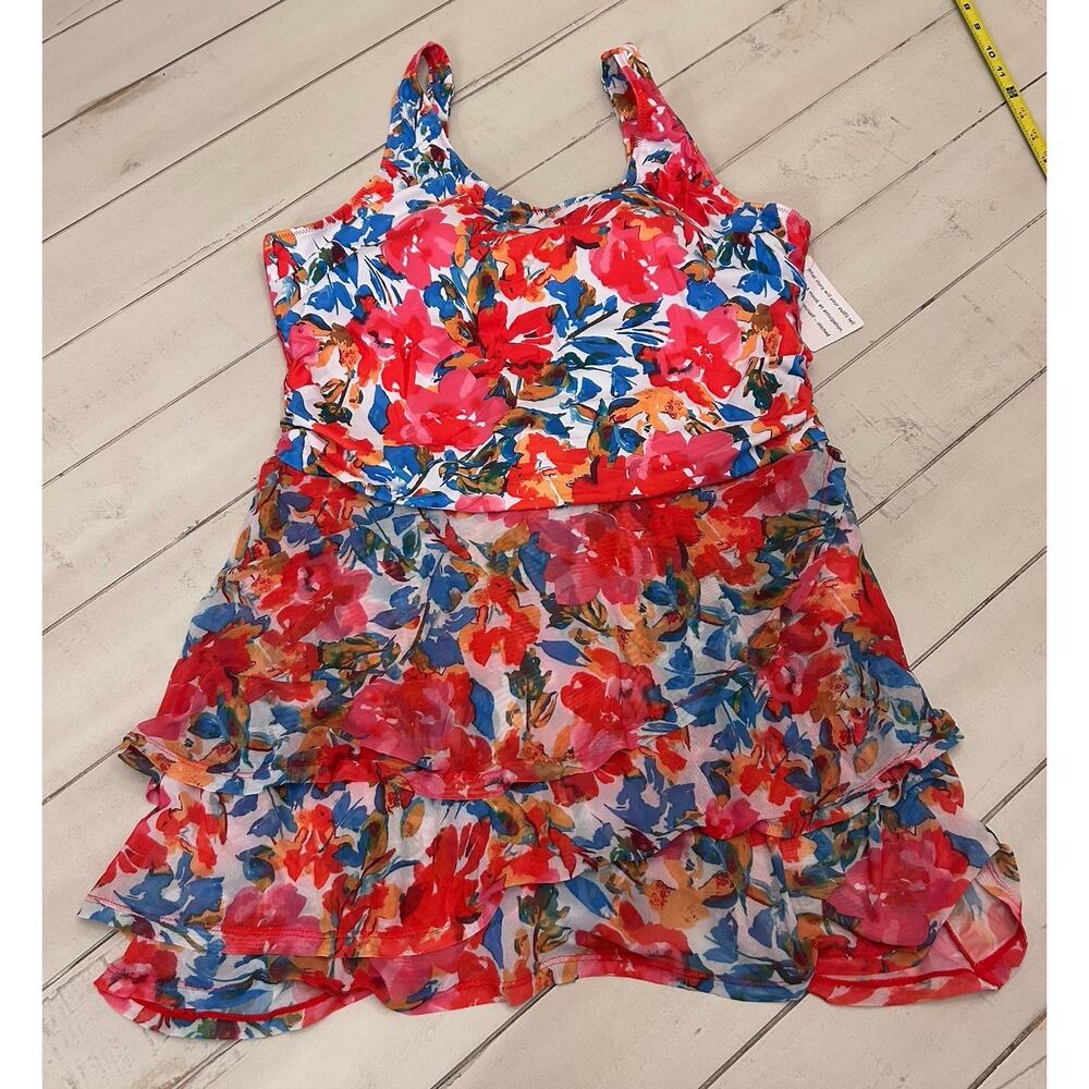 Floral One Piece Swimsuit Xxl NWT